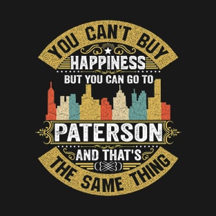 Paterson City New Jersey State USA Flag Native American T-Shirt