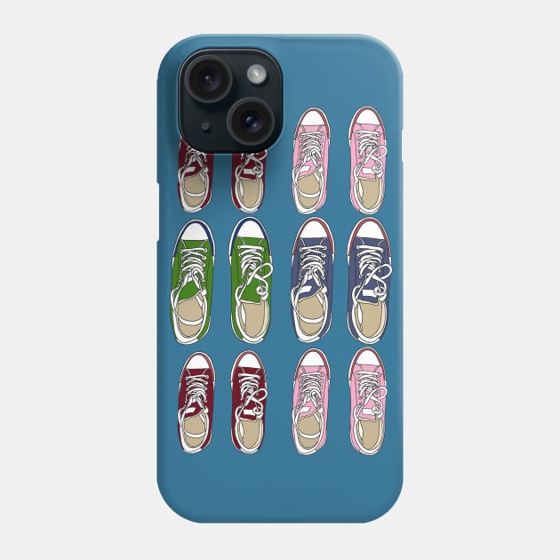 Gym shoes of different colors. Sneakers. Sports concept. Phone Case by KateQR