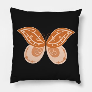 Orange dreamy butterfly Pillow