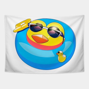 Sunglasses Rubber Duck Swimming Tapestry