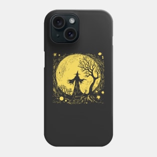 Linocut Witch Phone Case