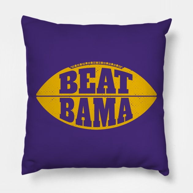 Beat Bama // Vintage Tiger Football Gameday Pillow by SLAG_Creative