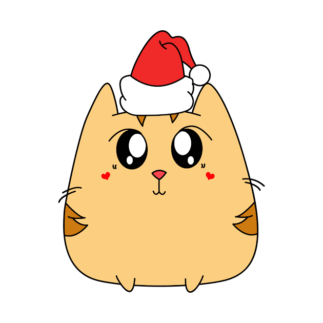Christmas Cute Kitty Cat by Catifornia