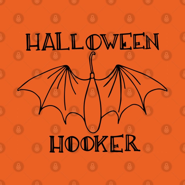 Halloween Hooker black lines by Ribbon Candy Hooking