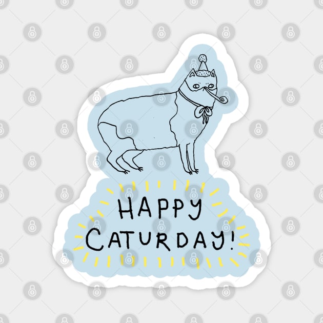Caturday Magnet by Sophie Corrigan