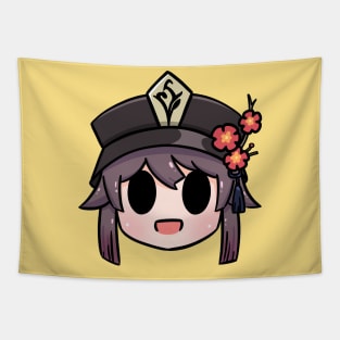 Genshin Impact Hu Tao chibi head Tapestry