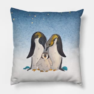Lovely Penguin Family Pillow