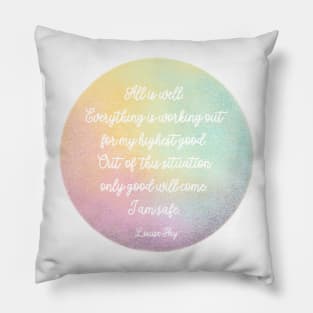 Inspirational quote Louise Hay Sticker Pillow