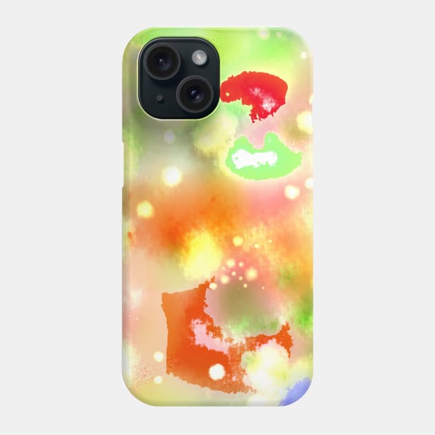 colorful abstract shapes pattern Phone Case by Artistic_st