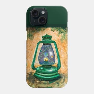 Celestial Camping - green Lantern Phone Case