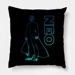 Neo blue. Pillow