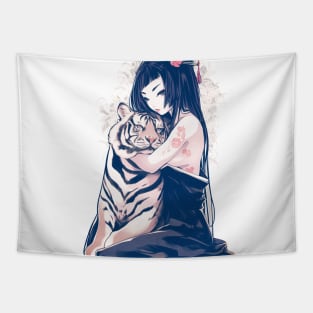 Geisha tiger shogun’s Geisha 87012 Tapestry