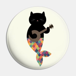 Black Meowmaid Pin