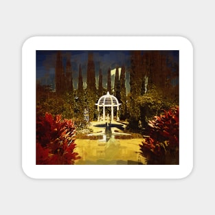 Gazebo Behind Fountains Magnet