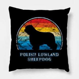 Polish Lowland Sheepdog Vintage Design Dog Pillow