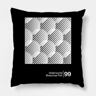 Underworld - Beaucoup Fish / Minimal Style Graphic Artwork Design Pillow