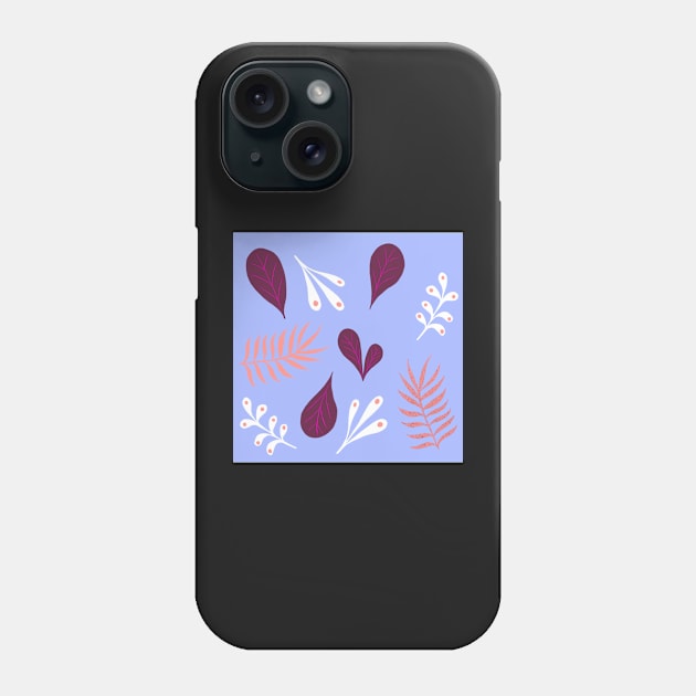 Winter leaf and ferns. Phone Case by Papergrape