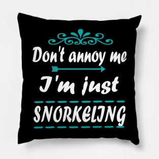 Snorkeling Sea Underwater Coral Reefs Saying Pillow