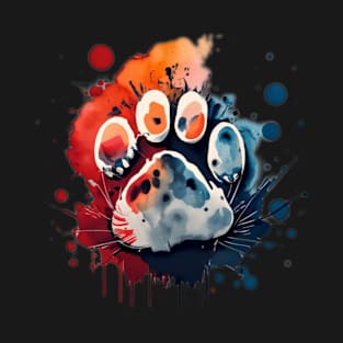 Cat paw print very colorful T-Shirt