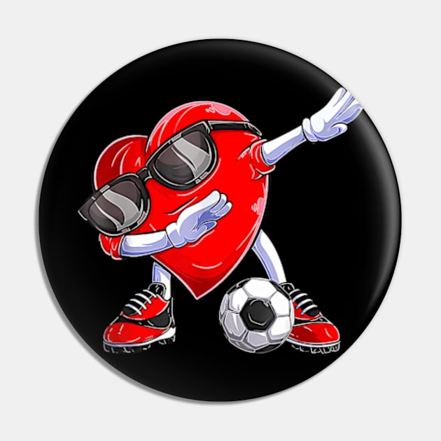 Dabbing Soccer Ball Heart Valentines Day Boys Kids Pin by Daysy1