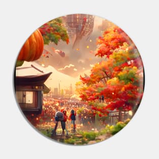 Japanese Temple Autumn Fall Garden Towards the Pumpkin Spice Magical Sky Pin