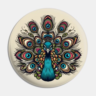 Esoteric Hippie Peacock Pin