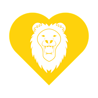 Lion Mascot Cares Yellow T-Shirt