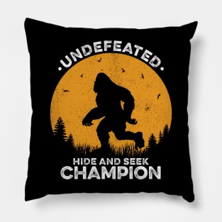 Hide and Seek World Champion - Retro Bigfoot Pillow