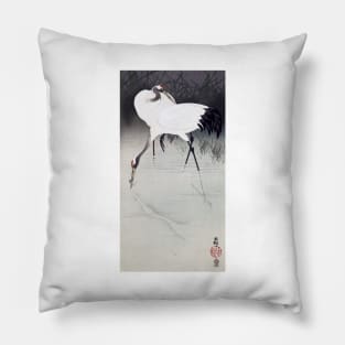 Crane by Ohara Koson Pillow