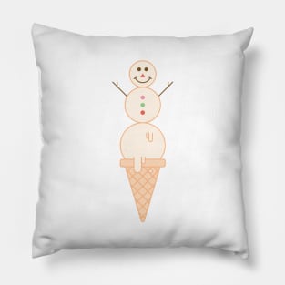 ICE CREAM SNOWMAN Pillow