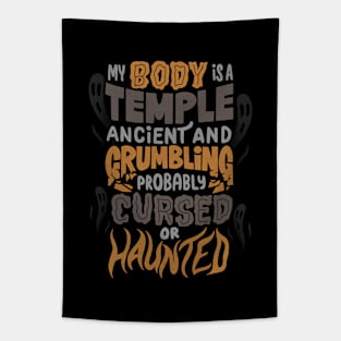 My Body is a Temple Ancient and Crumbling Probably Cursed or Haunted by Tobe Fonseca Tapestry