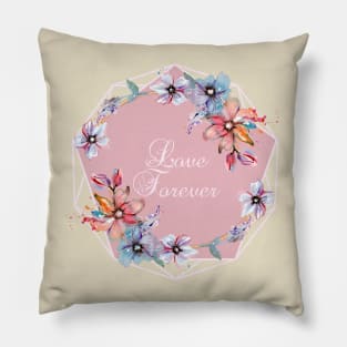 Flower geometry- Love forever. Pillow
