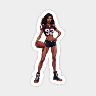 Women American Football Magnet