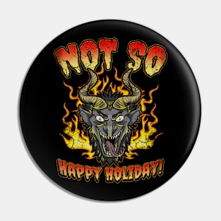 Krampus Not So Happy Holiday Christmas Pin