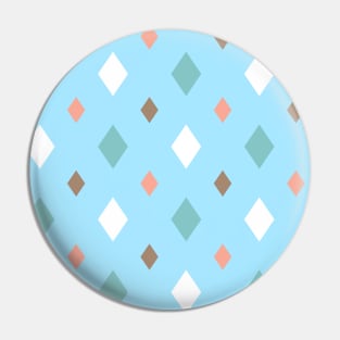 Cute Crystal Pattern Blue Doodle Pin
