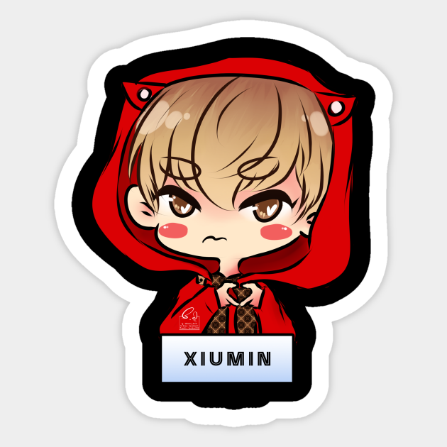 xiumin exo sticker teepublic uk