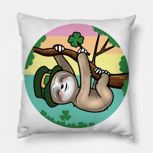 Cute Sloth St. Patrick’s Day Pillow