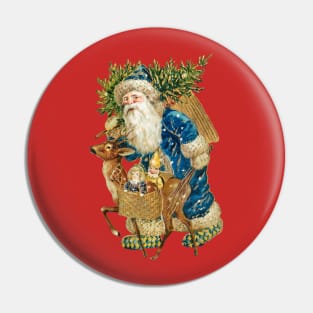 Santa Claus Deer Kids Hand Drawn Pin