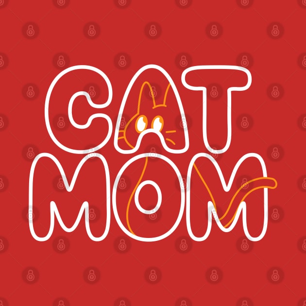 Cat Mom by Artthree Studio