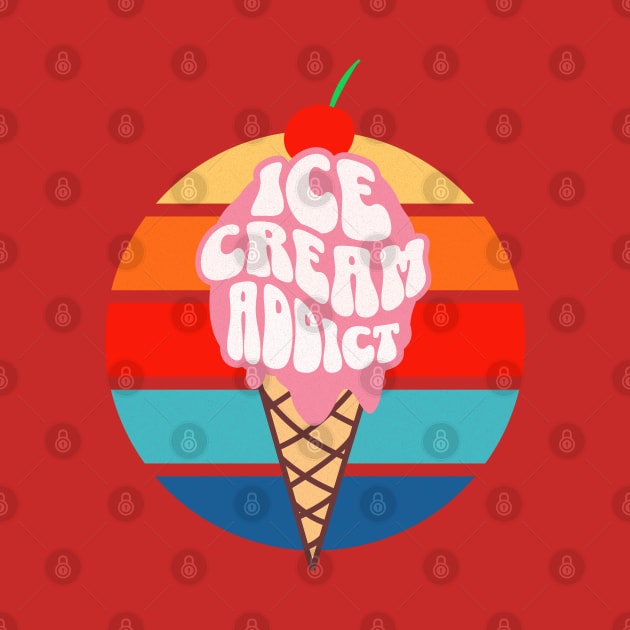 Ice Cream Addict Vintage Sunset by DetourShirts