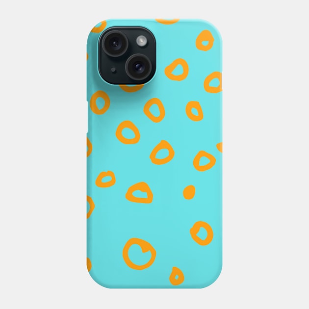 Abstract boho orange bubble pattern Phone Case by Word and Saying