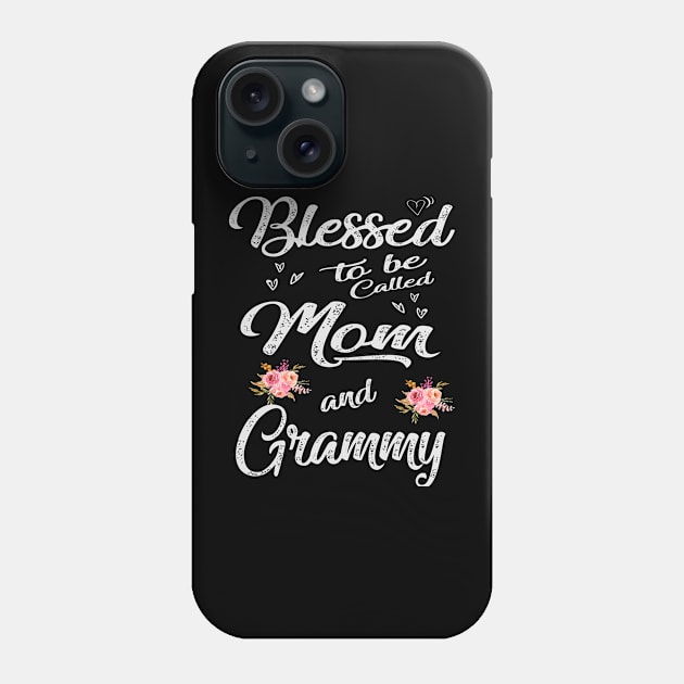 grammy blessed to be called mom and grammy Phone Case by Bagshaw Gravity