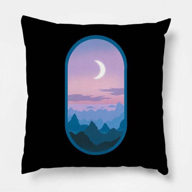 Sunset in the Evening Pillow by rolingt