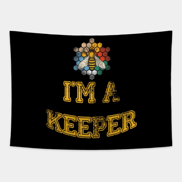 I'm A Beekeeper Vintage Tapestry by dashawncannonuzf