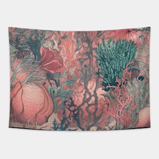 Pastel Coral Design Pattern V2 Tapestry