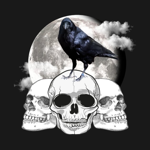 Raven & Skulls by petermurphy619