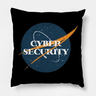 Cyber Security Space Vintage Pillow