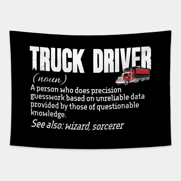 Truck Driver Definition Tapestry by captainmood