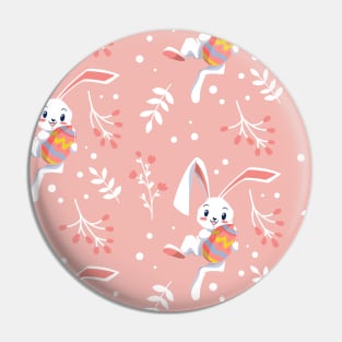 Easter Holiday Egg Hunt Bunny Cute Leaves Gift Pin