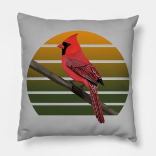 jz.birds Northern Cardinal Bird Art Pillow